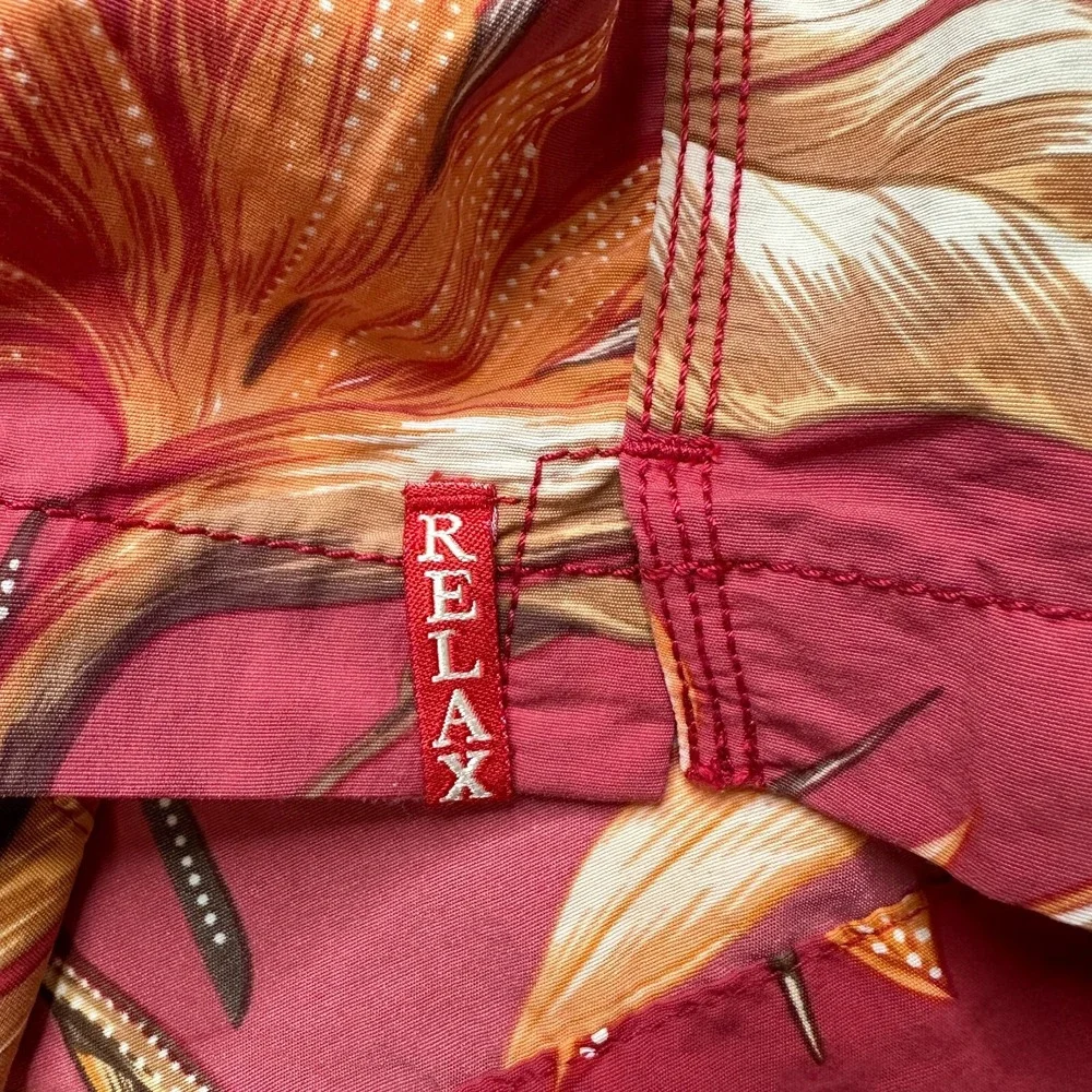 TOMMY BAHAMA RELAX Men's XL Board Shorts Swim Trunks Tropical Orange‎ Red
